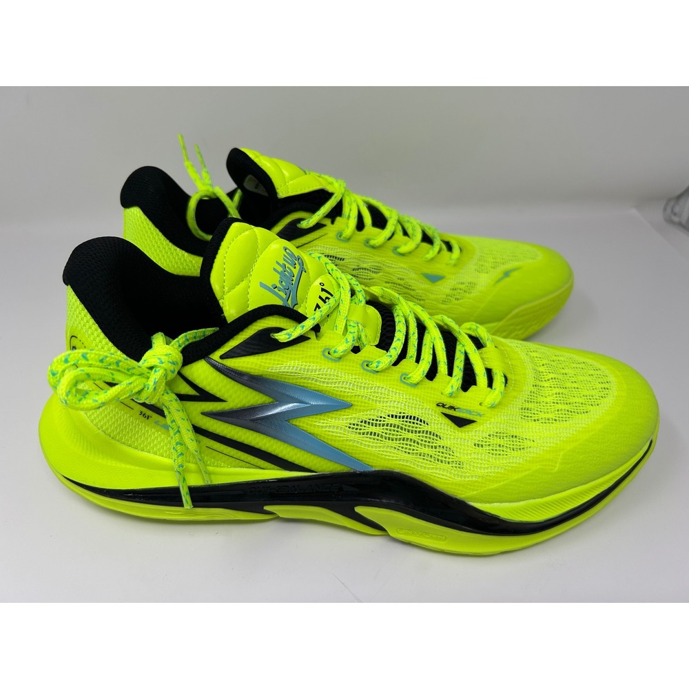 361 Degrees Light Up Basketball Shoes Neon Yellow Black Mens 13 Sneakers Low Top